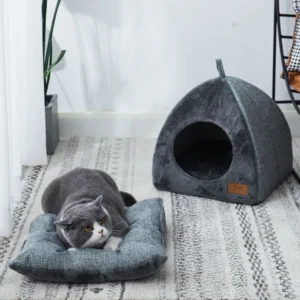 maison douillette pour chat – niche chaude et confortable pour chats d’intérieur